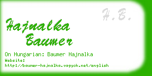 hajnalka baumer business card